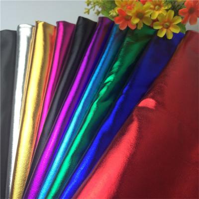 China Wholesale Brocade Anti-Static Shinny Stretch Two Way 100% Polyester Knit Fabric Crystal Colorful Lurex Metallic Foil Lame for sale