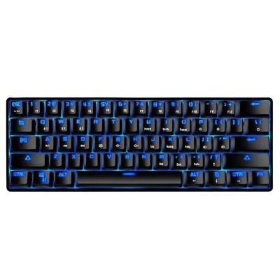 China ZL T021 60% RGB Small Wireless Mechanical Compact 61 Keys Wired/Wireless Keyboard Mini Portable Mechanical Gaming Keyboard for sale