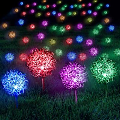 China New LANDSCAPE Design Dandelion Solar Garden Light Decoration Clear Color Changing Led Solar Lawn Lamps Outdoor Light for sale