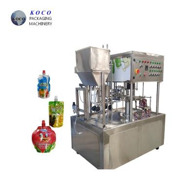 China Beverage KOCO Stand Up Bag Filling Machine Juice Tomato Sauce Spout Pouch Liquid Filling Capping Machine for sale