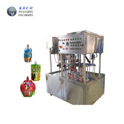 China Beverage Jelly Machine Spout Pouch Juice Liquid Two Spout Filling Capping Equipment for sale