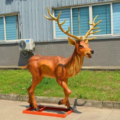 China Museum Christmas Decoration Realistic Fiberglass Animatronic Deer for sale