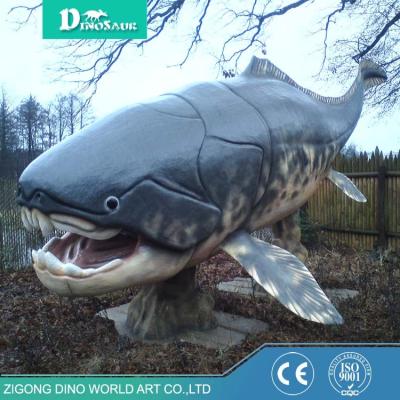 China Realistic Museum Fiberglass Flying Shark Statues for sale