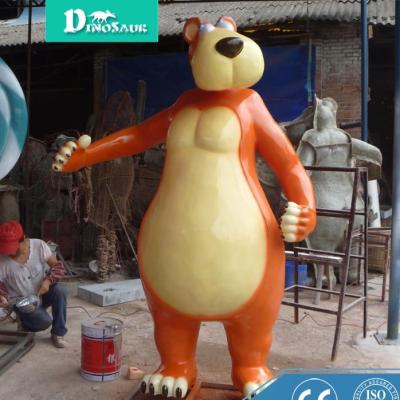 China Museum Amusement Park Cartoon Fiberglass Animal Statue for sale