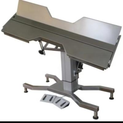 China Hosptial& Clinic Stainless Steel Electric Lifting Foldable Surgical Veterinary Operation Table For Animals Operation for sale