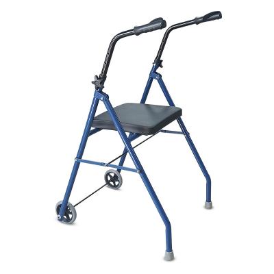 China Metal Step Aids Fold Walker Push Walker Walker For Adults Walking Aids for sale