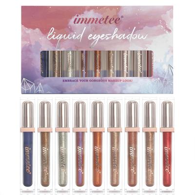 China Waterproof Luminous Liquid Eyeshadow Shimmer Private Label Private Label Eyeshadow for Makeup for sale