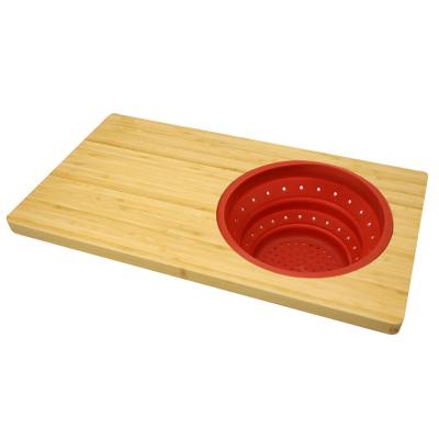 China Viable High Quality Special Kitchen Rise Cutting Board With Asphalt Basket Can Be Customized Cutting Board for sale