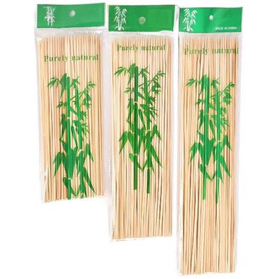 China Non Stick Kebab BBQ Grill Tools Natural Wholesale Bamboo Skewers Sticks for sale