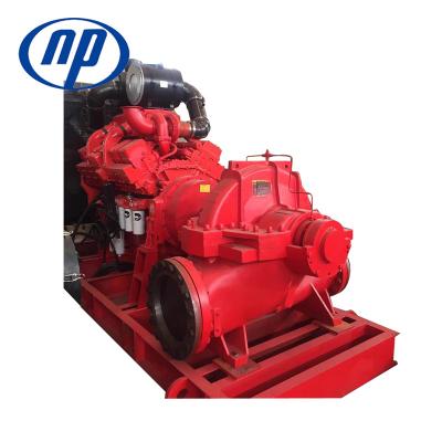 China Commercial Buildings Naipu Diesel Fire Fighting Split Casing Double Suction Pump for sale