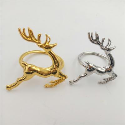 China Christmas Stocked Reindeer Napkin Rings Wholesale Napkin Rings for sale