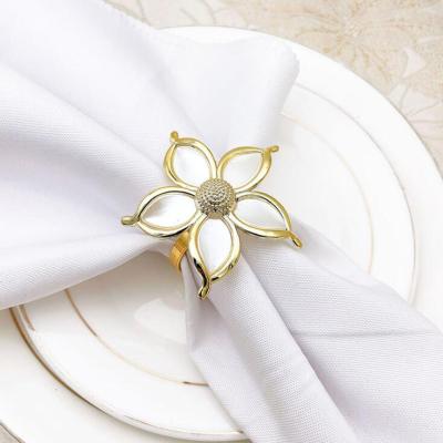 China Stocked Plastic Flower Napkin Rings Napkin Holder NH-90 for sale