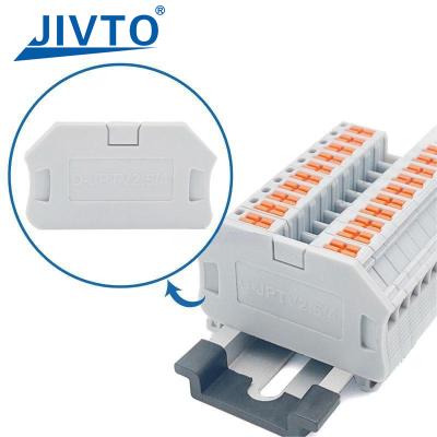 Cina D-PTV 2.5/4 Copertura terminale per l'inoltro dei conduttori laterali PTV 2 Push-in Wire Connector Electrical DIN Terminal Block in vendita