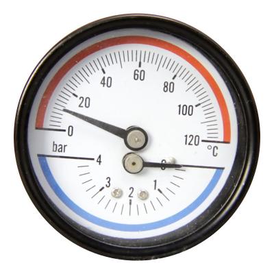 China 6 Bar 100MM 4 Inch Pressure Temperature Gauges 1/2 BSP Boiler Pressure Gauge for sale