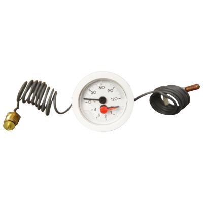 China White Capillary 52mm 10 Bar Pressure Temperature Gauge Back Mount for sale