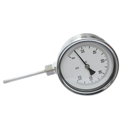 China 4“ 100MM SS Geval Industriële Bimetaalthermometer 1/2 NPT Bimetaalstrookthermometer Te koop