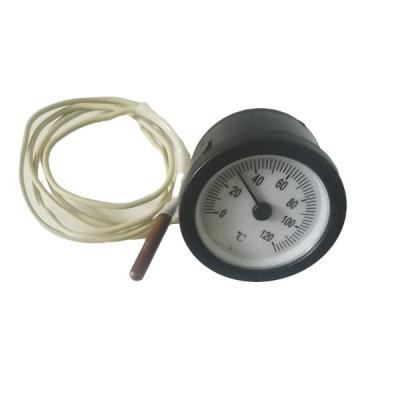 China Plastic Case Capillary Tube 2'' 53mm 120C Capillary Temperature Gauge 1m for sale