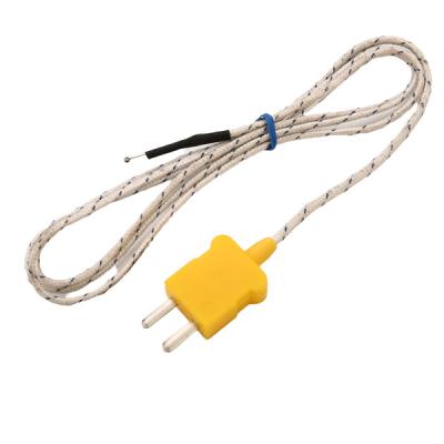 China Witte Draad200c Vlakke Speld 1m k-Type Mini Connector Thermocouple 0.4mm Te koop