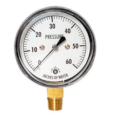 China 60 IWC 3in 75MM Capsule Pressure Gauge 1/8'' BSPT Radial Pressure Gauge for sale