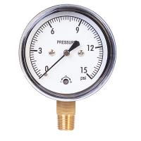 China Lower Mount Pressure 15 Psi Low Pressure Water Gauge 2.5'' 63MM 1/8