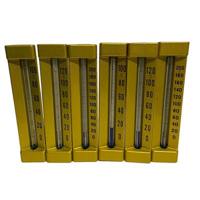 China Flüssige gefüllte industrielle Glasthermometer 120C 90deg 3/4