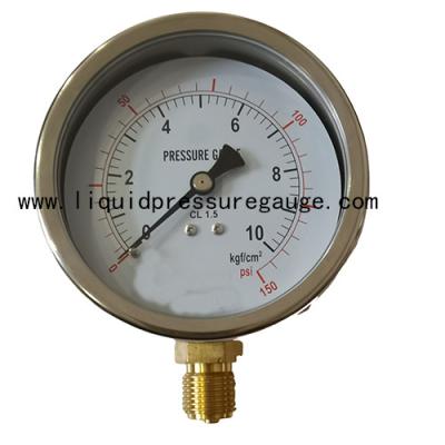 Chine la pression d'huile 150psi remplie liquide en laiton mesure 4