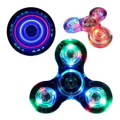 China NEW! Novel adult and child decompression puzzle LED toy rotary luminous gyroscope for sale