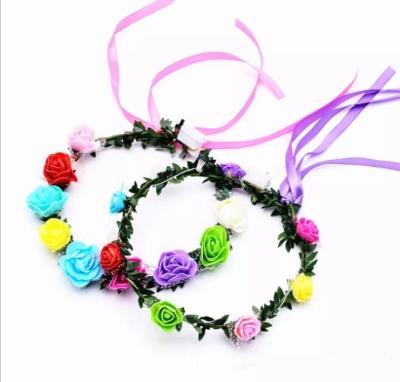 China Flashing Led Party Decoration Luminous Led Flower Crown Headband Light Up Glowing Hair Bands for sale