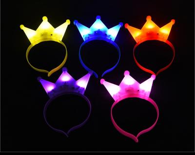 China Flashing Led Toys Halloween party light-up toys led flashing glow Hair kids Headbands happy birthday glowing crown for party for sale