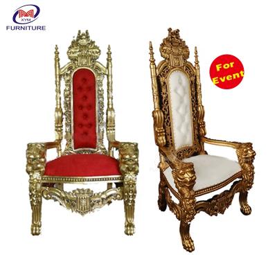 China Traditional Luxury Wedding King Throne Chair For High Back Sale for sale