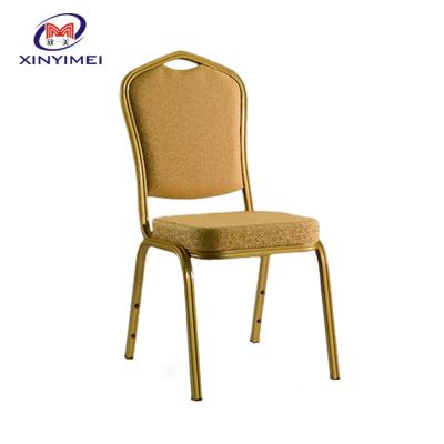 China Durable High Quality Good Fabric Stackable Iron Dining Chairs for sale