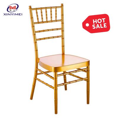 China Wholesale modern factory discount metal uesd gold chiavari chair for wedding for sale