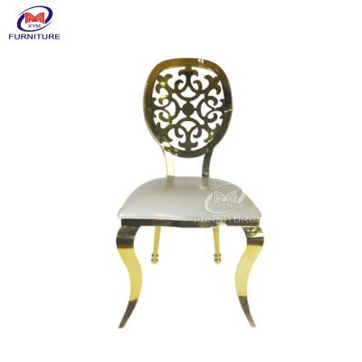 China Modern Nordic Style Hotel Furniture Royal Wedding Dining Stainless Steel Chair for sale