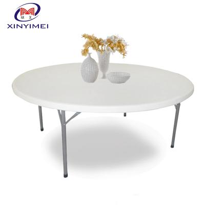 China Modern Hot Selling Dining Used Plastic Round Banquet Wedding Folding Table for sale