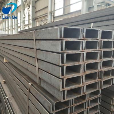 China Wall Construction LianGe Black Mild Steel Channel Low Alloy Carbon Steel Channel for sale