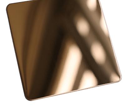 China Mirror Finish Metal Building Stainless Sheet Steel 304 316 Mirror Polished 316L 8K Gold Colored Stainless Steel Sheets for sale