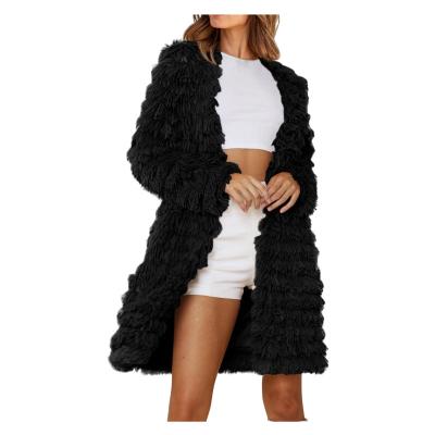 China Anti-wrinkle Best-Selling Women's Casual Vintage Fur Jacket Amazon European American Mid-Length Fur Coat Autumn Winter Warm Stylish for sale