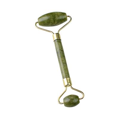 China Massage function slimming face massage tool jade massage roller natural xiuyan green stone jade facial roller for sale