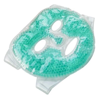 China Gel Pack Face Mask Nourishing Cold Gel Bead Full Face Mask Ice Face Shield For Migraine Headache, Relaxation Reduces Eye Puffiness for sale