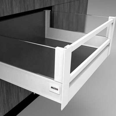 China Meaton's Modern Cheap Prices! ! ! Interior furniture box with extended side glass and front panel with square enclosure drawer slide telescope for sale