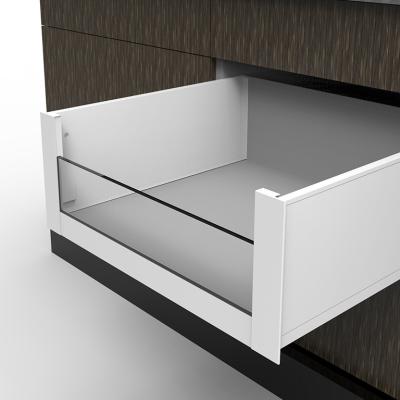 China Good Quality Cabinet Furniture Modern Soft-Closing Drawer Interior Meaton Box With Low Extended Front Glass Drawer Organizers for sale