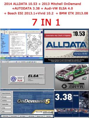 中国 ALLDATA 10.53 + Mitchell OnDemand +AUTODATA 3.38 + Audi VW ELSA 4.0 + Bosch ESI 2013.1+Vivid 10.2+ BMW ETK 販売のため