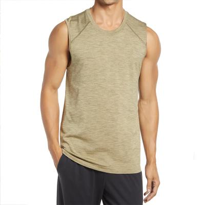 China Custom High Quality QUICK DRY Logo Fitness Yoga Sleeveless Tank Tops Gyms Wear Clothing Mens Vest for sale