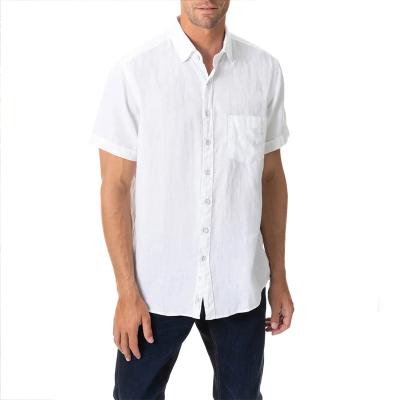 China Breathable Short Sleeve Breathable Canvas Men's Regular Light Weight Single Shirt for sale