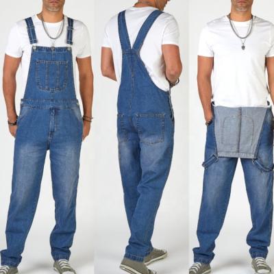 China 2022 Factory Wholesale New Design Breathable High Waist Denim Washed Overall Work Pant Overalls For Men for sale