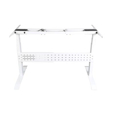 China Desks Only Height Adjustable Desk Frame With Dual Motors 3 Steps Height Electric Standing Table Base With Cross Bar for sale