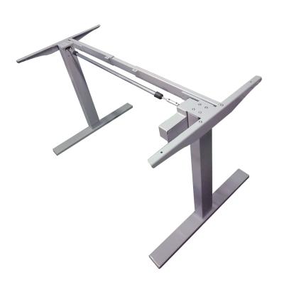 China PROGRAMMABLE DESK FRAME 2 STEPS SINGLE MOTOR DESK ELECTRIC STANDING RETRACTABLE CROSS BAR for sale