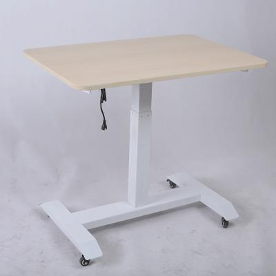 China Electric Height Adjustable Desks Table Base Single Line Actuator Schreibtis Standing With Easy Move Wheels for sale