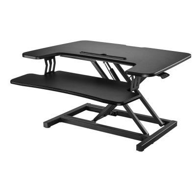 China Modern Sit-Standing Desk Spring-Assisted Lift Across White Black for sale