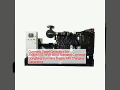 Cummins Diesel Generator Set 250KW/312.5KVA 60HZ Standard Compose Dongfeng Cummins Engine 24V Charging Generators